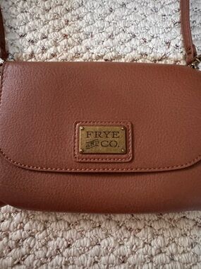 FRYE & Co. Women's Tan Faux Leather Crossbody Bag 0032